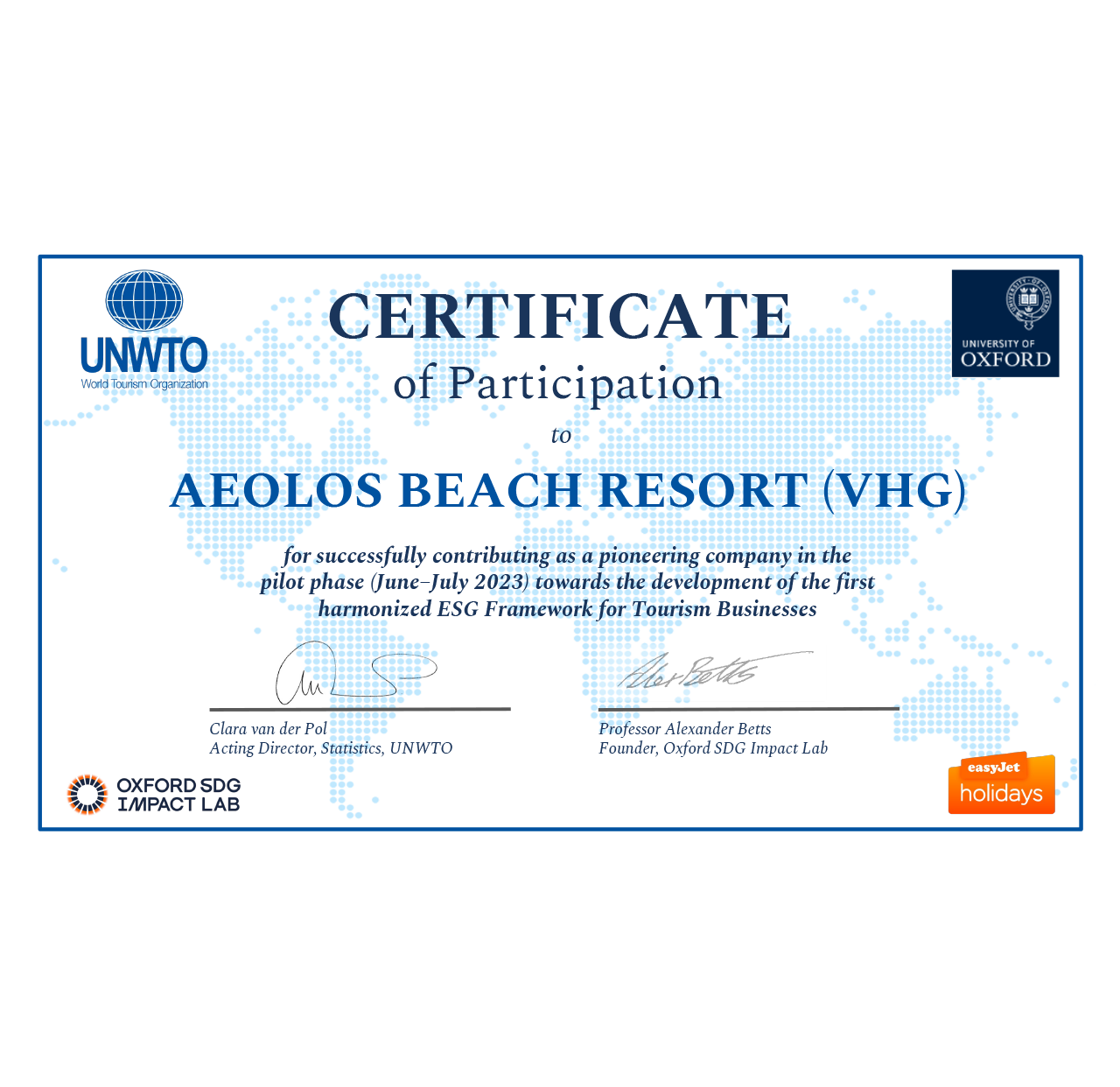 LEADING THE WAY IN SUSTAINABLE TOURISM